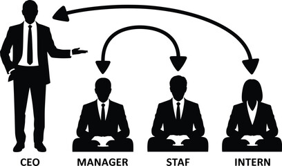 Poster - Business people silhouettes