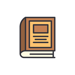 Poster - Classic Bound Book Illustration For Libraries And Reading Initiatives
