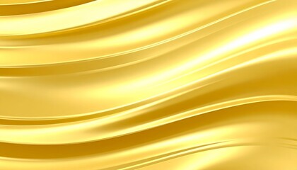 Poster - Luxurious golden background with flowing wavy lines for elegant designs and digital wallpapers