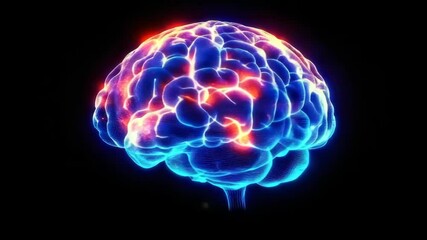 Poster - Digital Brain Neural Network Visualization with Glowing Synapses for Science and Technology