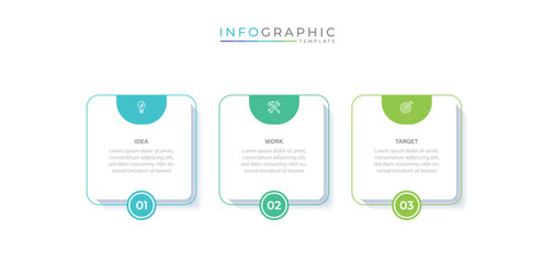 Poster - Business vector infographic design template with icons and 3 options or steps. Can be used for process diagram, presentations, workflow layout, flow chart, info graph