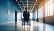 © Anas - Businesswoman in Wheelchair Rolls Through Modern Office Hallway  Disability  Inclusion.