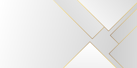 Poster - Abstract white and grey on light gold background modern design. geometry shine and layer element vector for presentation design. Suit for business, corporate, institution, party, festive, seminar. 