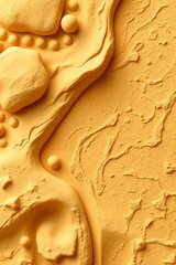 Poster - Abstract texture in shades of yellow, simulating clay with smooth shapes