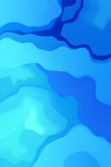 Poster - Contemporary artistic blue shades presentation, abstract wave pattern