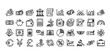 © thrash - Finance line icon set. Vector pictograms of money, wallet, banking tools, currency symbols, investment chart, financial services, piggy bank, dollar thin linear illustration.