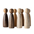 © Zain - A group of simple wooden figures isolated on white background