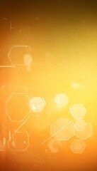 Aufkleber - Futuristic honeycomb pattern with glowing light