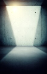 Aufkleber - Empty concrete room with light source