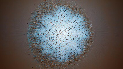 Poster - Colorful Abstract of Dispersed Cloud Particles Generative AI