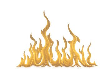 Poster - Burning fire flames with transparent background, perfect for visual effects and creative projects