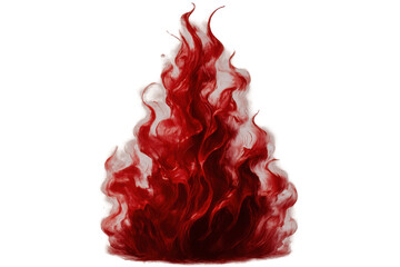 Poster - Realistic red fire burning, transparent background, enhancing creative designs with vivid flames