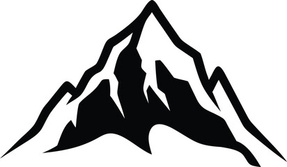 Aufkleber - Abstract black mountain range silhouette with bar graph peak conceptual design