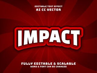 Poster - Editable text effect impact 3d Cartoon template style premium vector