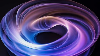Aufkleber - A purple and blue swirl with a black background. The swirl is very colorful and has a lot of detail