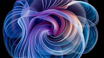 Aufkleber - A purple and blue flower with a lot of detail. The flower is very large and has a lot of detail