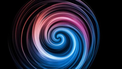 Aufkleber - A colorful swirl on a black background. The swirl is made up of blue, red, and purple colors