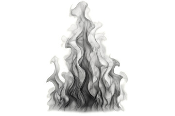 Poster - Realistic rising smoke effect isolated on transparent background, ideal for compositing and adding atmosphere to images