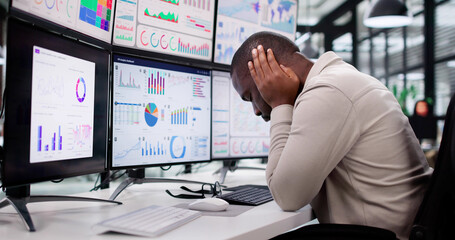 Poster - Stressed Accountant Managing Tax Invoices