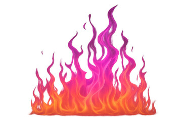 Poster - Fiery pink and orange flames dancing dynamically, illuminating transparent surface with vivid, colorful energy