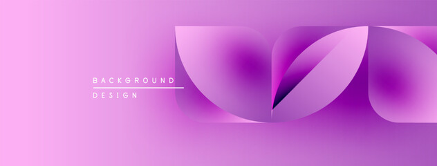 Aufkleber - Abstract pink design features flowing shapes, gradients. Modern background with text elements, simple composition.