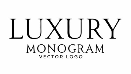 Poster - A luxury monogram vector logo design featuring bold sans serif typography on a white background display created with generated ai