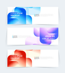 Wall Mural - Geometric banner design with Vector presentation template.