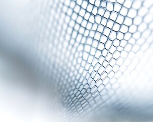 Abstract hexagonal mesh texture in white