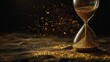 © RatWats - Golden hour glass on dark textured surface