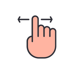 Poster - Gesture Of Swiping With Finger Showing Interaction And Navigation