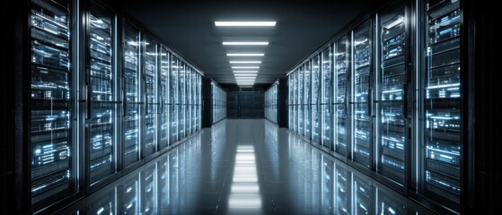 Poster - Interior of a server room