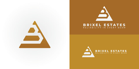 Poster - Modern BE logo design for Real Estate and Construction signifies solid foundations, quality builds, and strategic growth. It is ideal for developers, contractors, and property firms' logo design.