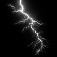 Wall Mural - lightning in the night sky. generative ai