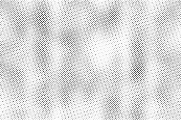 Poster - Grunge halftone gradient background. Faded grit noise texture. White and black sand wallpaper. Retro pixelated backdrop. Anime or manga style comic overlay. Vector graphic design textured template	