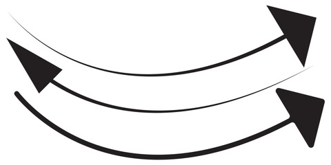 Leinwandbilder - style, art, icons, curvy, round, arrow button, background, black arrow, black curve arrow, hand-draw
