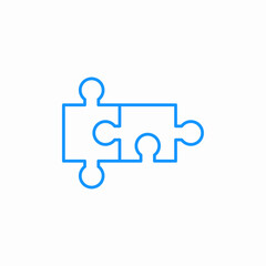 puzzle pieces icon sign vector