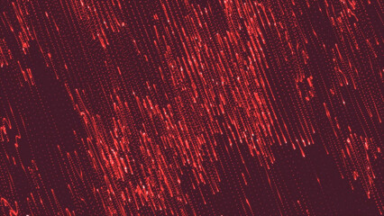 Poster - Abstract Red Particle Stream A Digital Cascade of Light and Data Flowing in a Dynamic Pattern