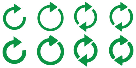 Poster - circle arrow icon set. circular arrow icon, refresh, reload, rotation arrow icon symbol sign, vector