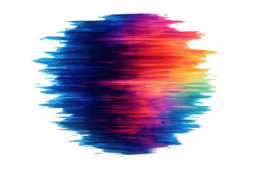 Fototapete - Vibrant hues blend seamlessly in brush stroke, creating dynamic artwork with transparent background