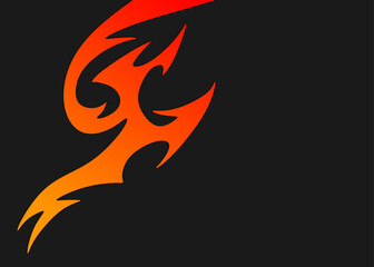 Poster - Abstract background with flame pattern and with some copy space area