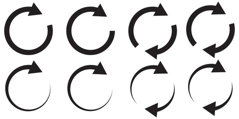 Poster - circle arrow icon set. circular arrow icon, refresh, reload, rotation. green recycle vector icon sym