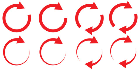 Poster - circle arrow icon set. circular arrow icon, refresh, reload, rotation. green recycle vector icon sym
