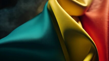 Draped Fabric in Vibrant Colors