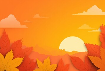 Wall Mural - autumn maple leaves