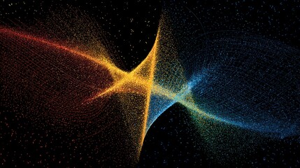 Poster - Abstract colorful particle design