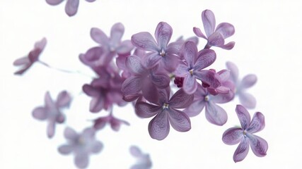 Poster - A close-up shot of a bunch of purple flowers