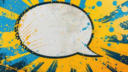 Poster - Colorful background featuring a speech bubble with possibilities for various uses such as illustrations, quotes, or creative projects