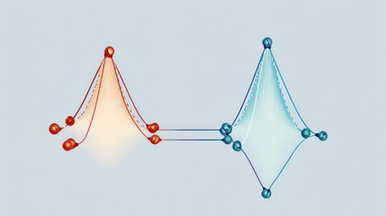 Poster - Abstract symmetrical shapes connection