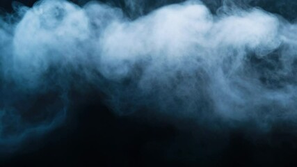 Poster - A close-up shot of thick smoke on a black background, ideal for uses such as representing mystery or drama