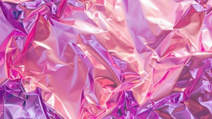 Poster - A close-up shot of a pink foil surface